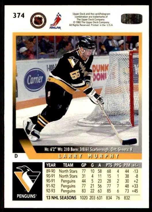 1993-94 Ud Hockey Series 2 # 374 Larry Murphy 1