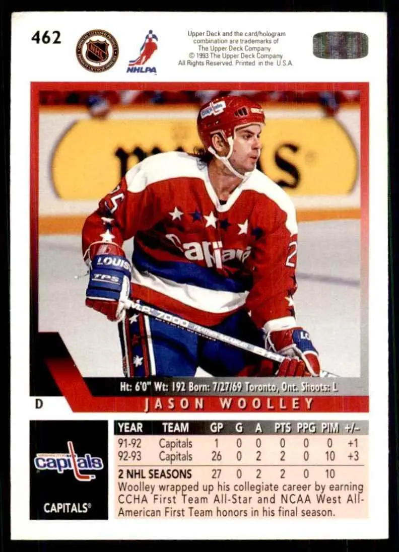 1993-94 Ud Hockey Series 2 # 462 Jason Woolley 1