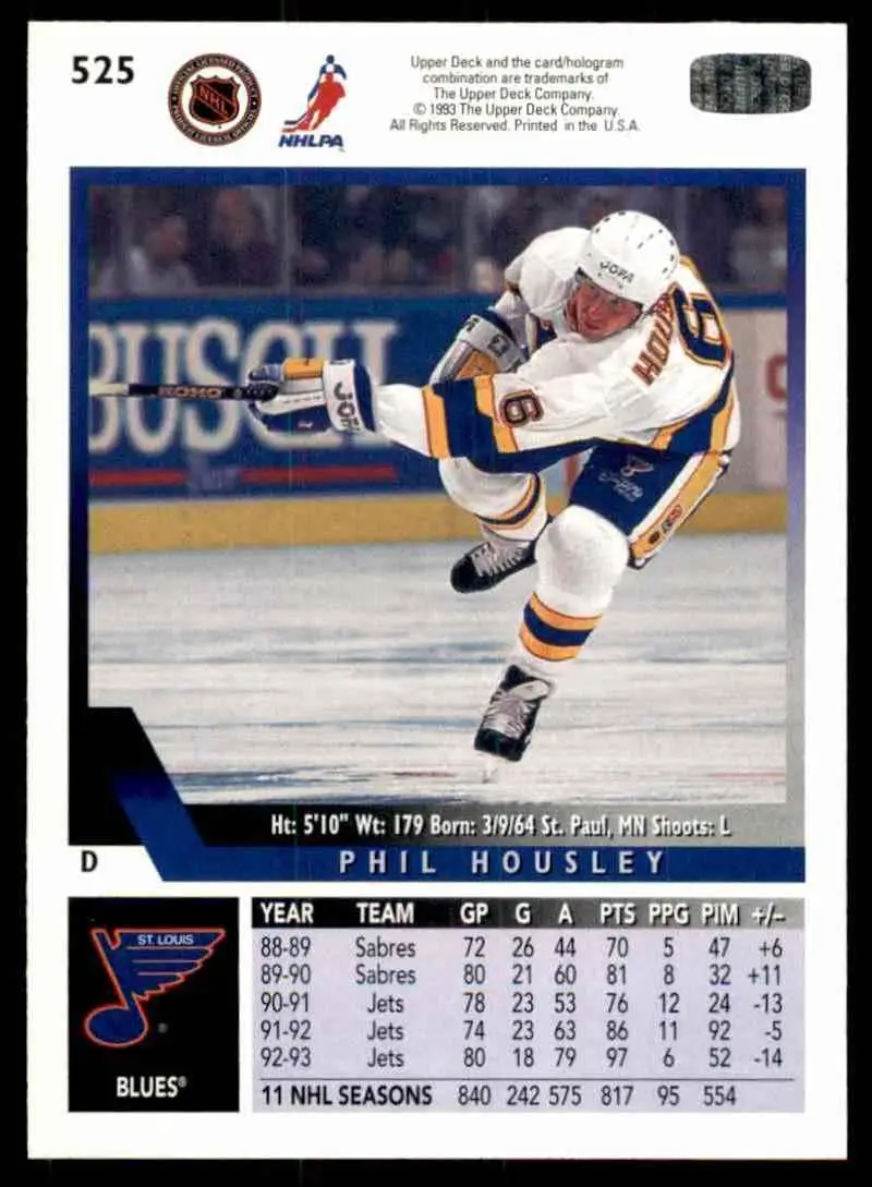 1993-94 Ud Hockey Series 2 # 525 Phil Housley 1