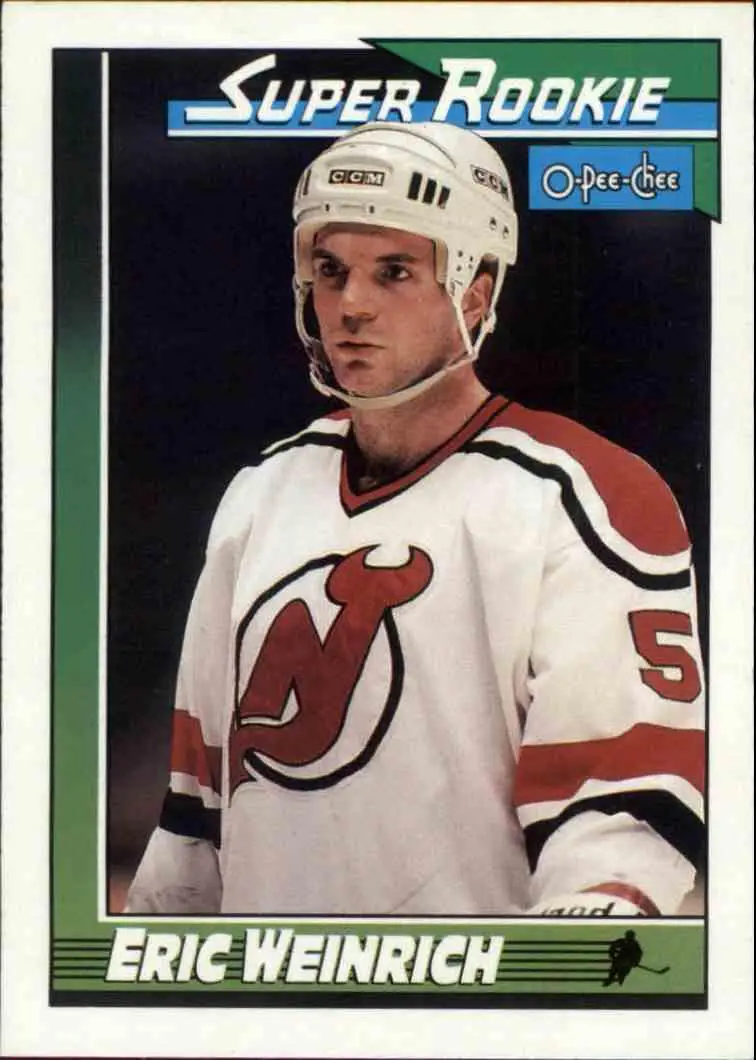 1991-92 O-Pee-Chee NHL # 10 Eric Weinrich