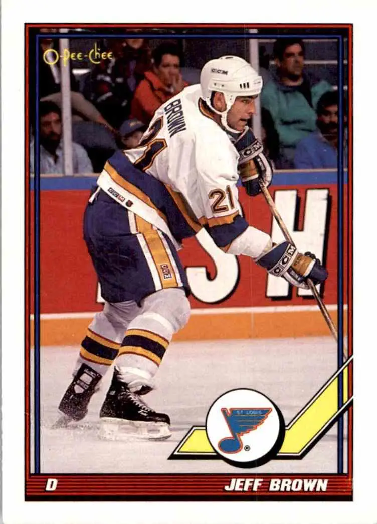 1991-92 O-Pee-Chee NHL # 222 Jeff Brown