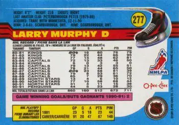 1991-92 O-Pee-Chee NHL # 277 Larry Murphy 1