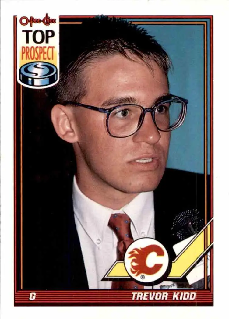 1991-92 O-Pee-Chee NHL # 312 Trevor Kidd