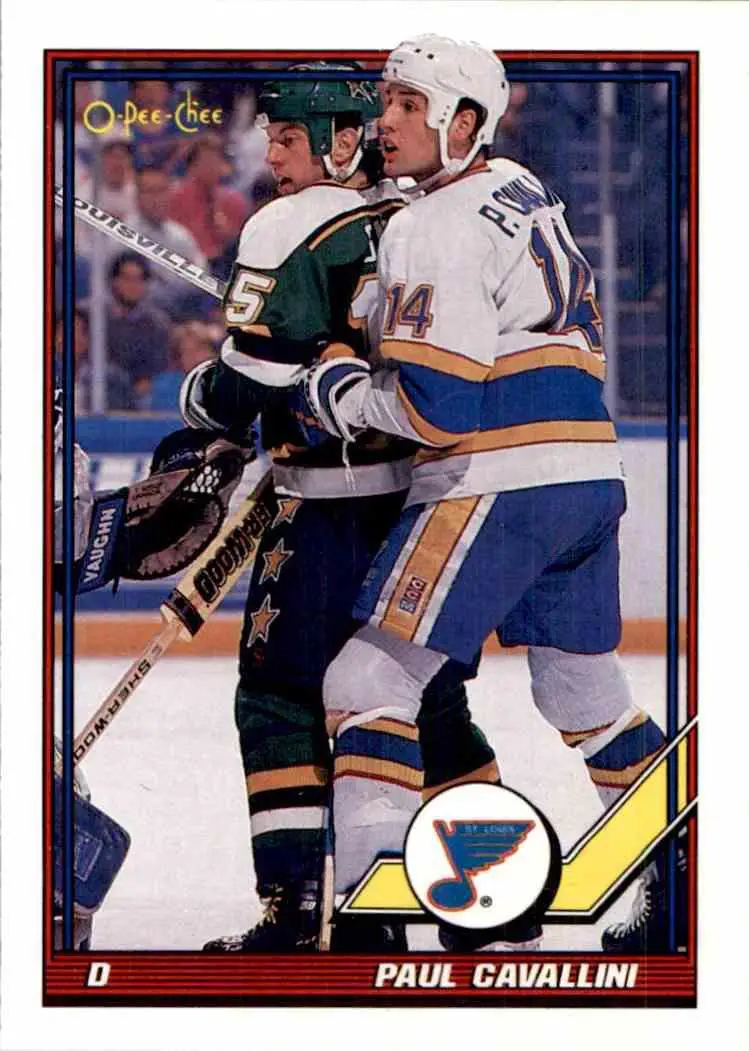1991-92 O-Pee-Chee NHL # 328 Paul Cavallini