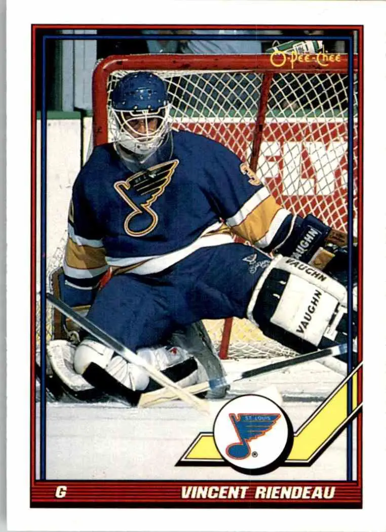 1991-92 O-Pee-Chee NHL # 370 Vincent Riendeau