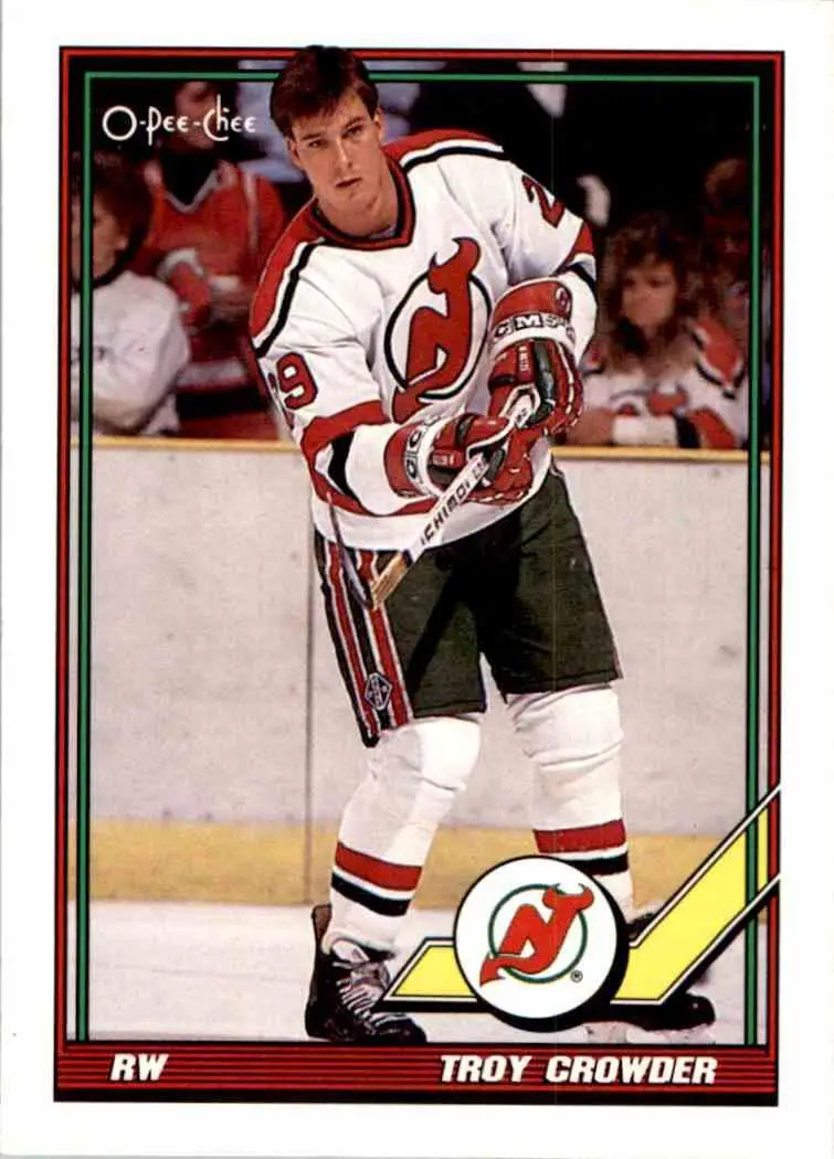 1991-92 O-Pee-Chee NHL # 374 Troy Crowder
