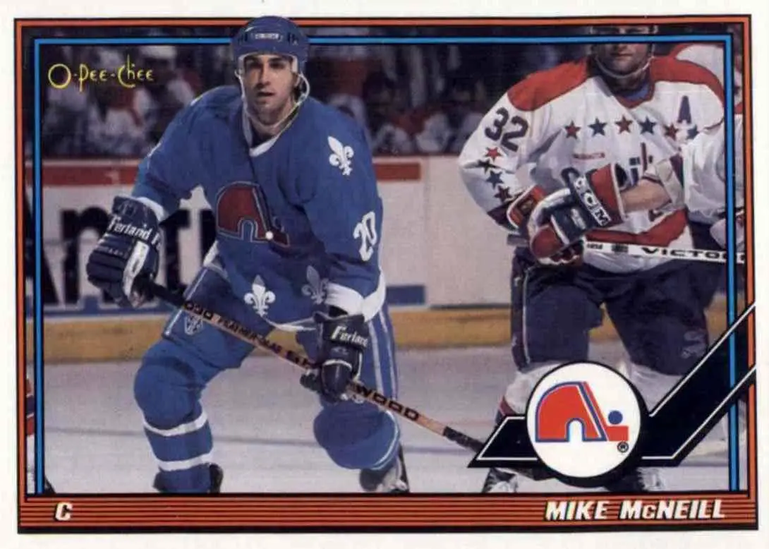 1991-92 O-Pee-Chee NHL # 408 Mike McNeill