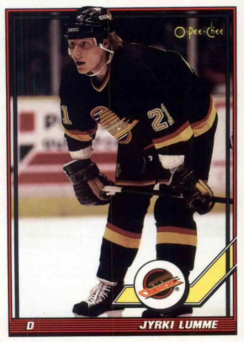 1991-92 O-Pee-Chee NHL # 419 Jyrki Lumme