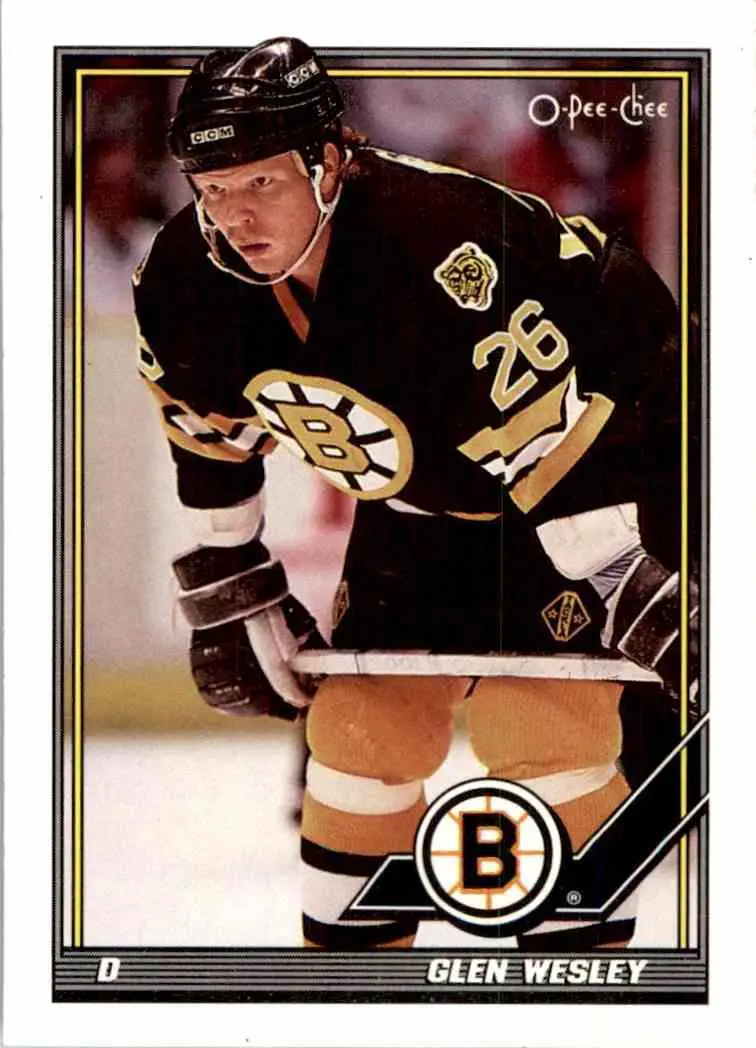 1991-92 O-Pee-Chee NHL # 452 Glen Wesley
