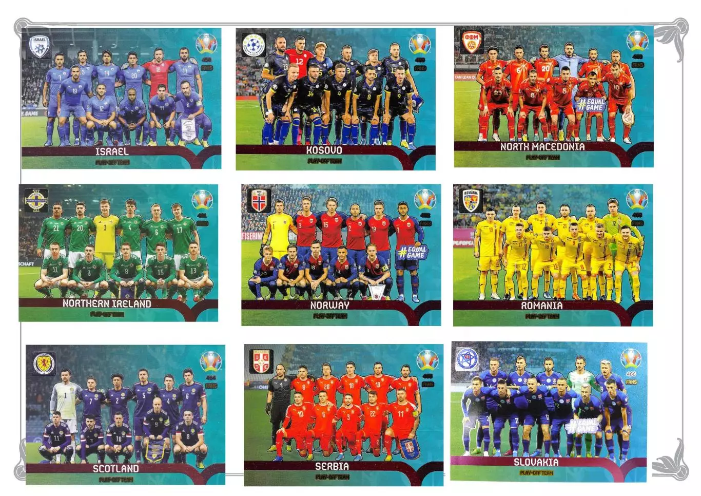Panini EURO 2020 Preview Adrenalyn XL # 451-466 Team ( 16 штук) 1