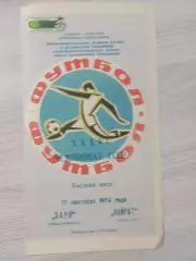 Заря Ворошиловград/ Луганск - Кайрат Алма-Ата 1974