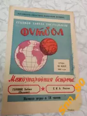 ска (Ростов-на-Дону, СССР) - Гурник (Забже, Польша) 1965