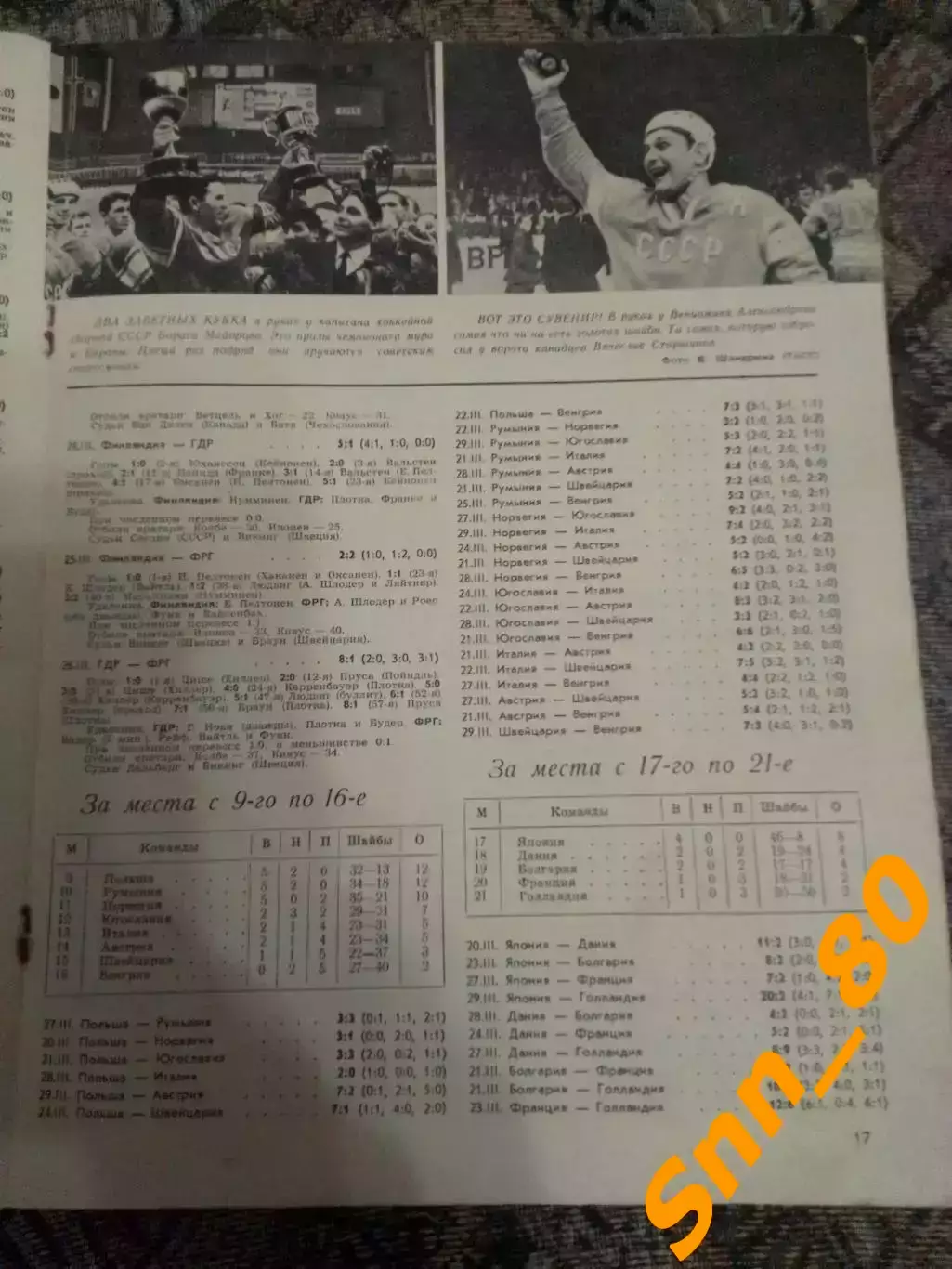 Чемпионат мира и Европы по хоккею 1967 3