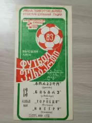 Торпедо Кутаиси - Нистру Кишинев 1983