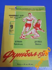 Дружба Майкоп - Кубань Краснодар 1973