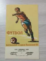 Кайрат Алма-Ата - Динамо Москва 1977