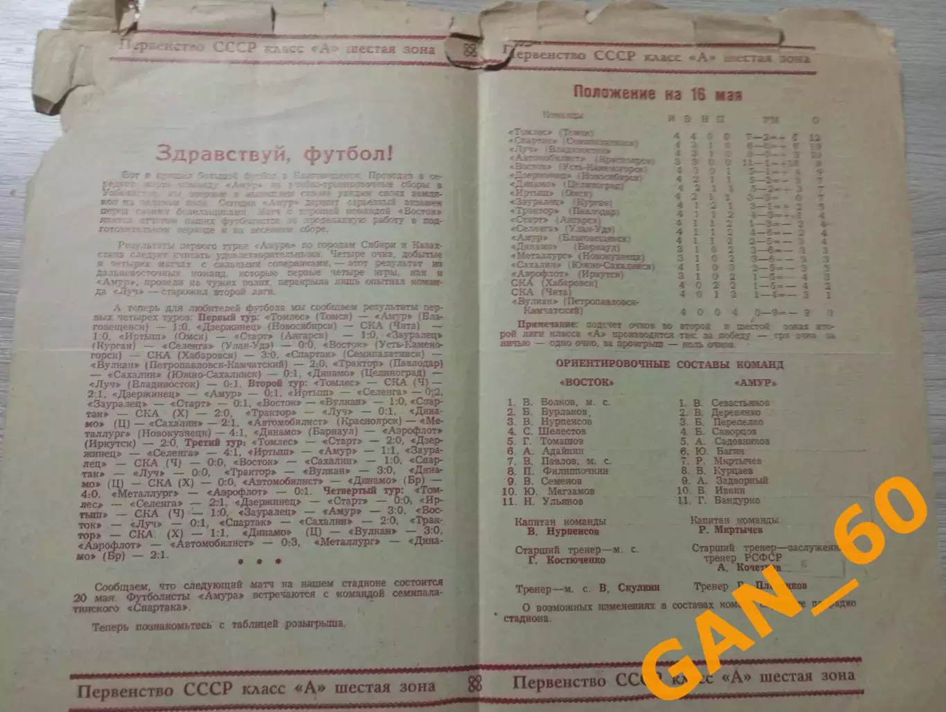 Восток Усть-Каменогорск - Амур Благовещенск 1971 2