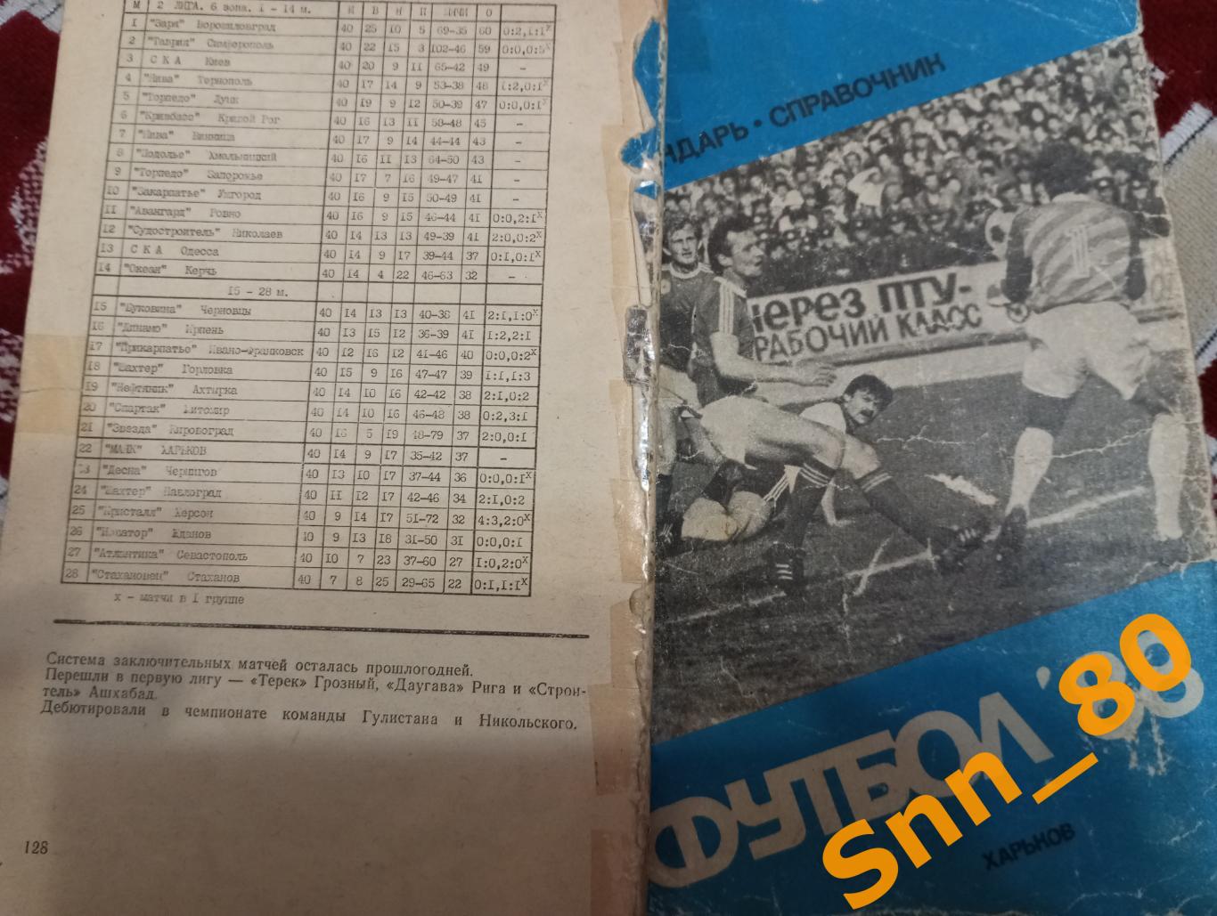 Футбол Календарь-справочник Футбольный календарь Харьков 1988 1