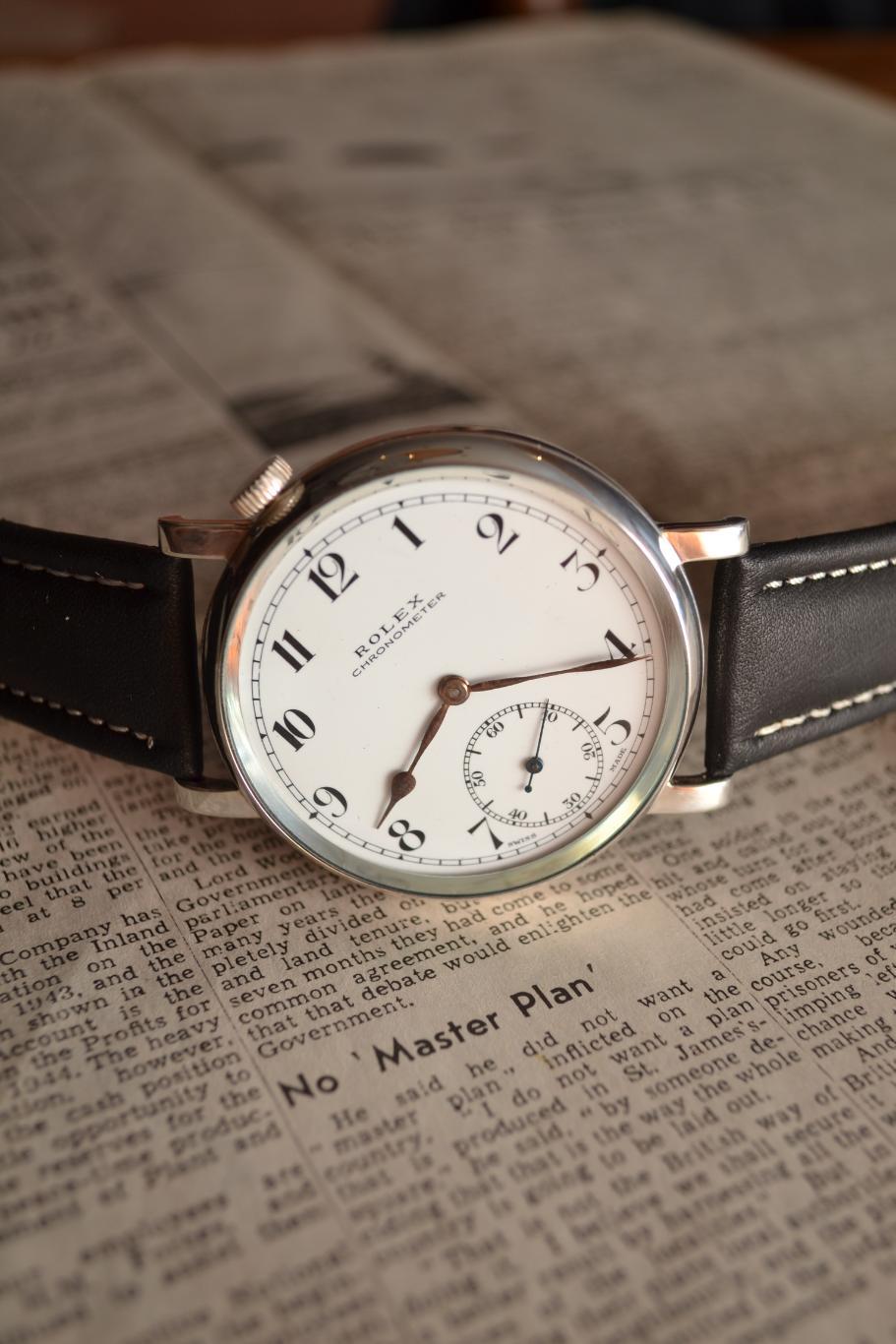 Антикварные часы Rolex серебро 1931 керамический циферблат, не на ходу