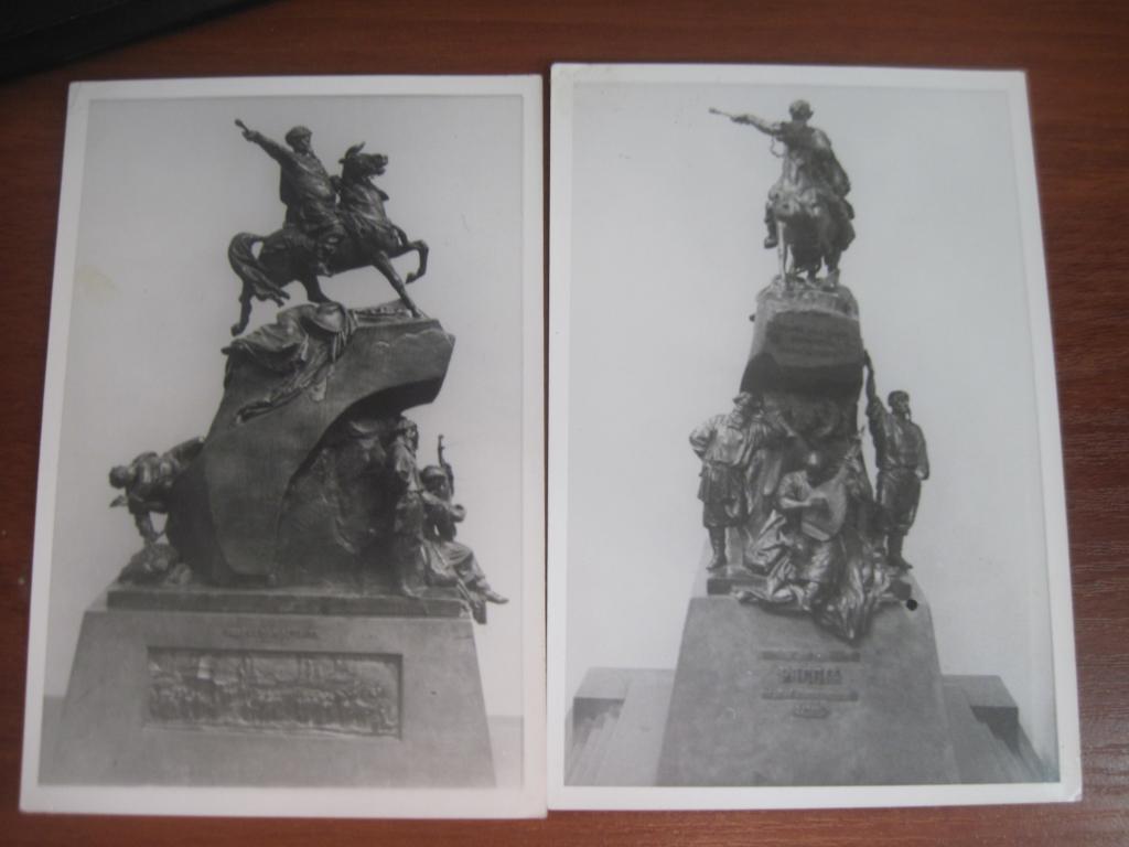 макет памятника Богдан Хмельницкий 1950-60 гг качественное фото размер отерыток 