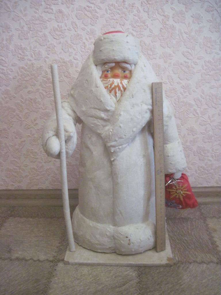Дед Мороз вата бумага СССР 1970-е годы 52 см