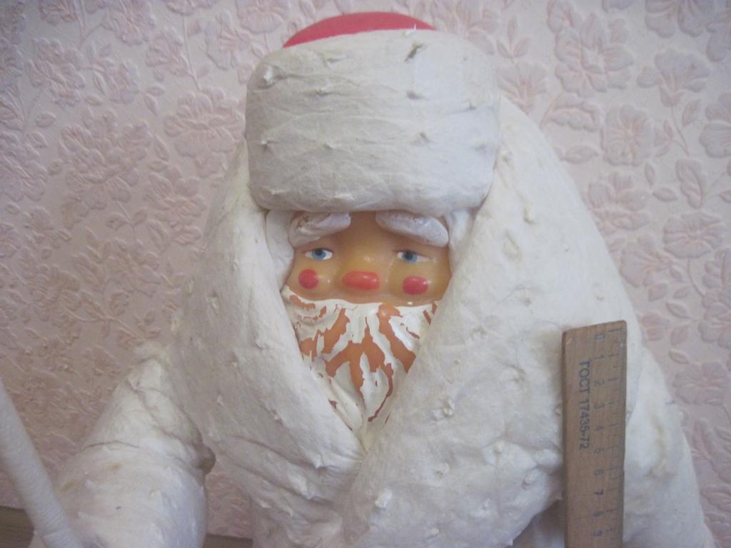 Дед Мороз вата бумага СССР 1970-е годы 52 см 1