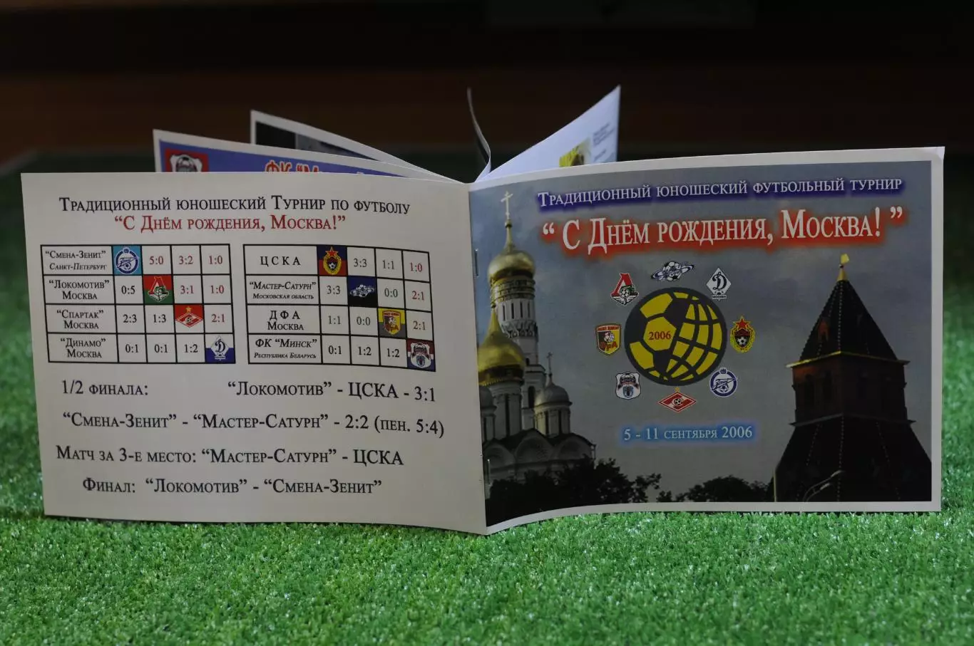 Программка 2006 Юноши 1991 г.р С днём рождения, Москва! Локомотив, ЦСКА, Спартак 6