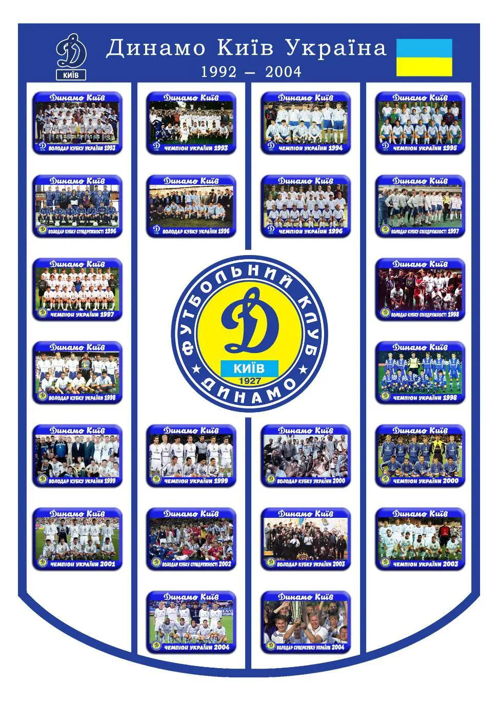 Значки Динамо Киев Украина Все 42 титула