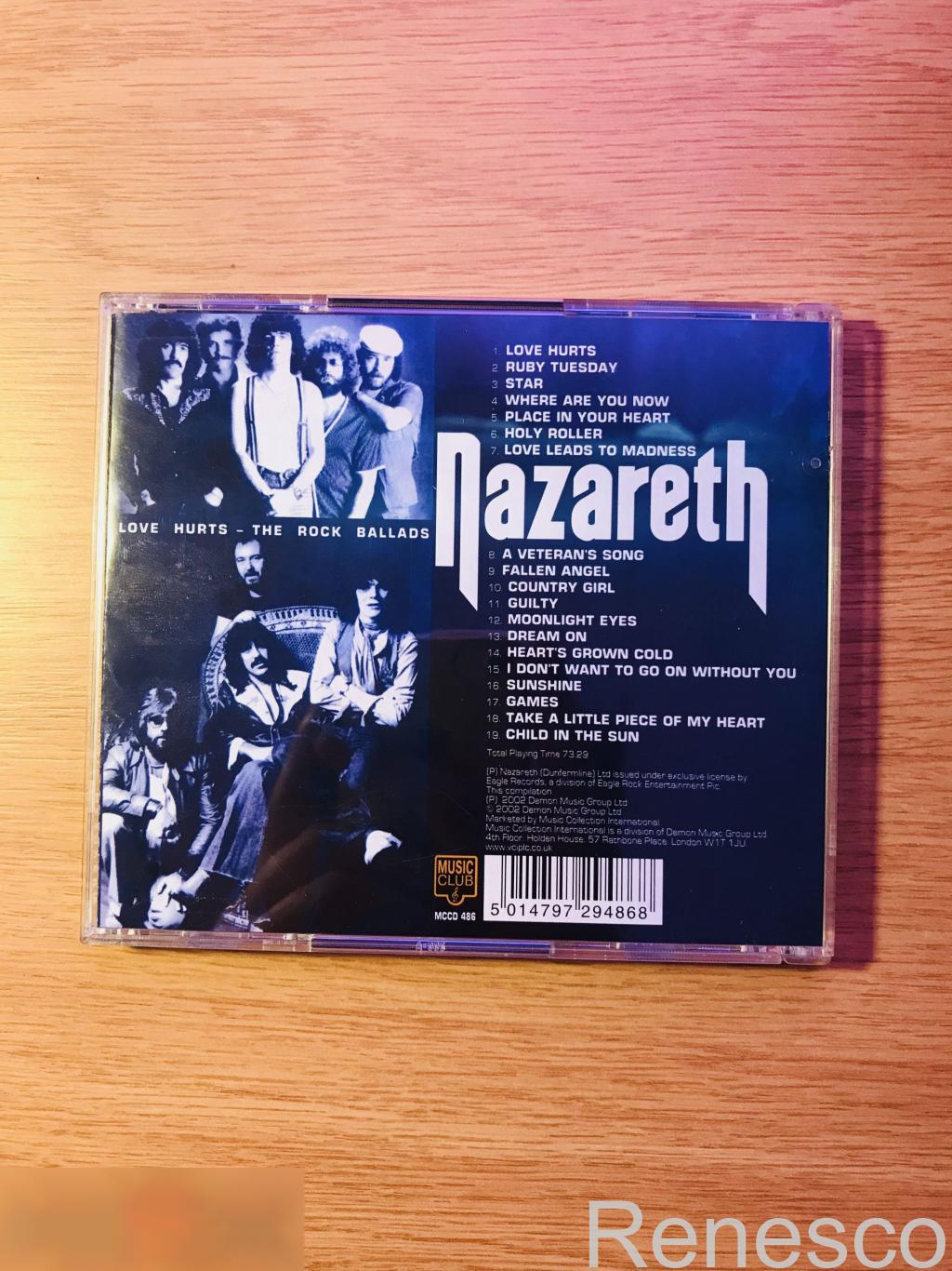 (CD) Nazareth ?– Love Hurts - The Rock Ballads (Europe) (2002) 1