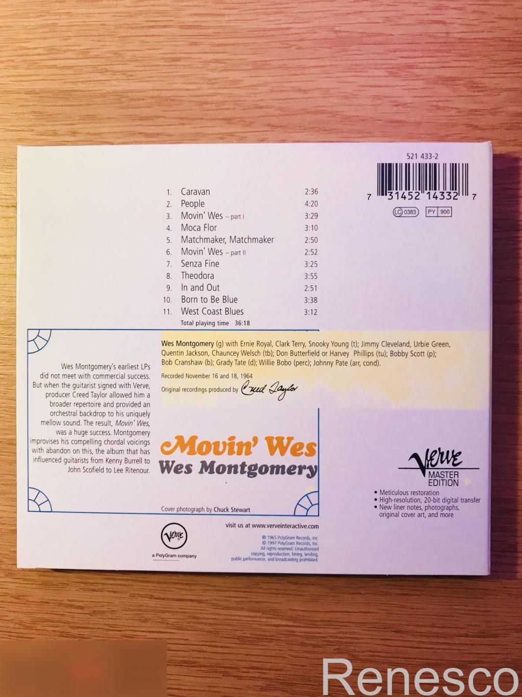 (CD) Wes Montgomery ?– Movin' Wes (1997) (Europe) 2