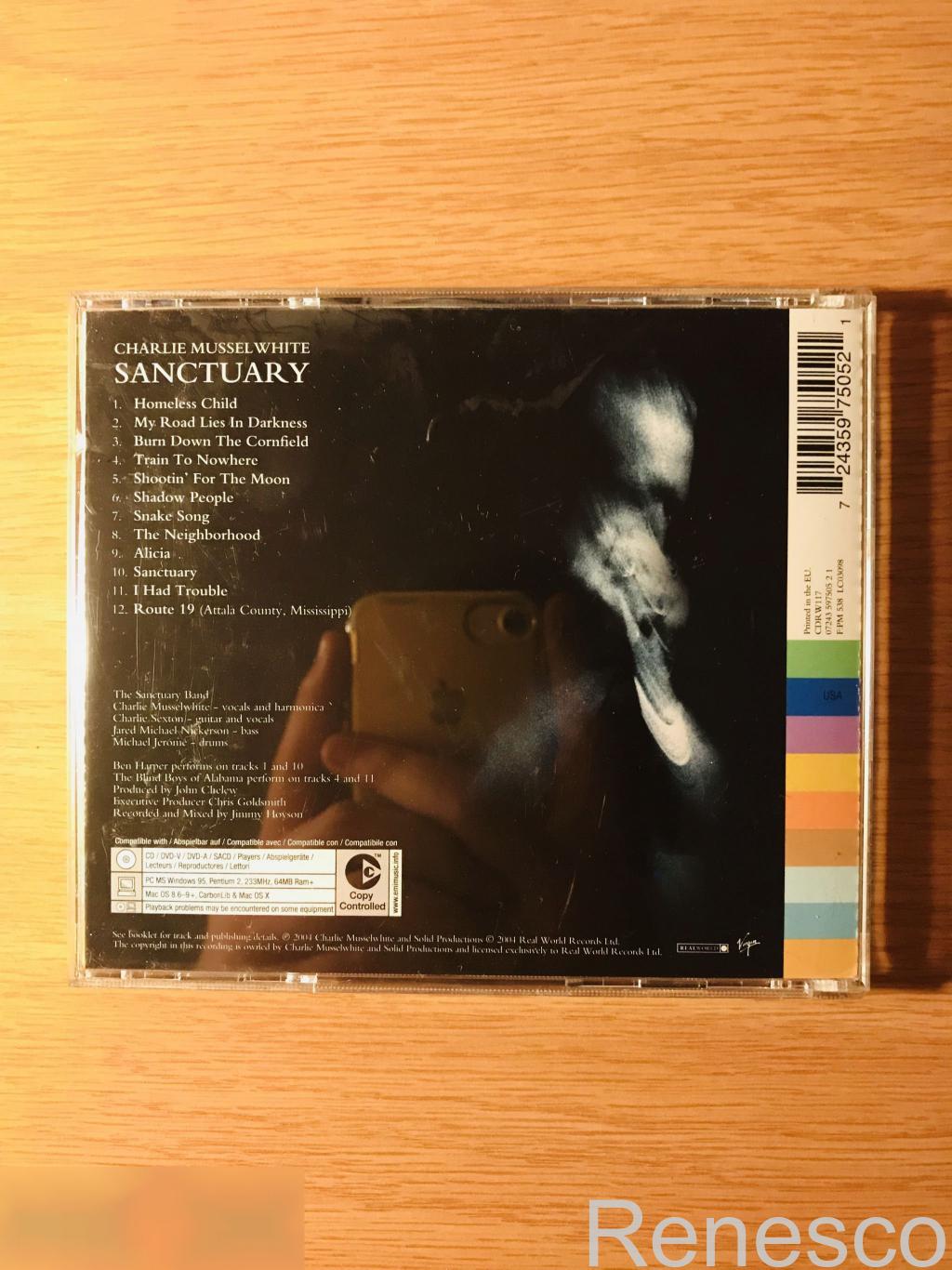(CD) Charlie Musselwhite ?– Sanctuary (2004) (Europe) 1
