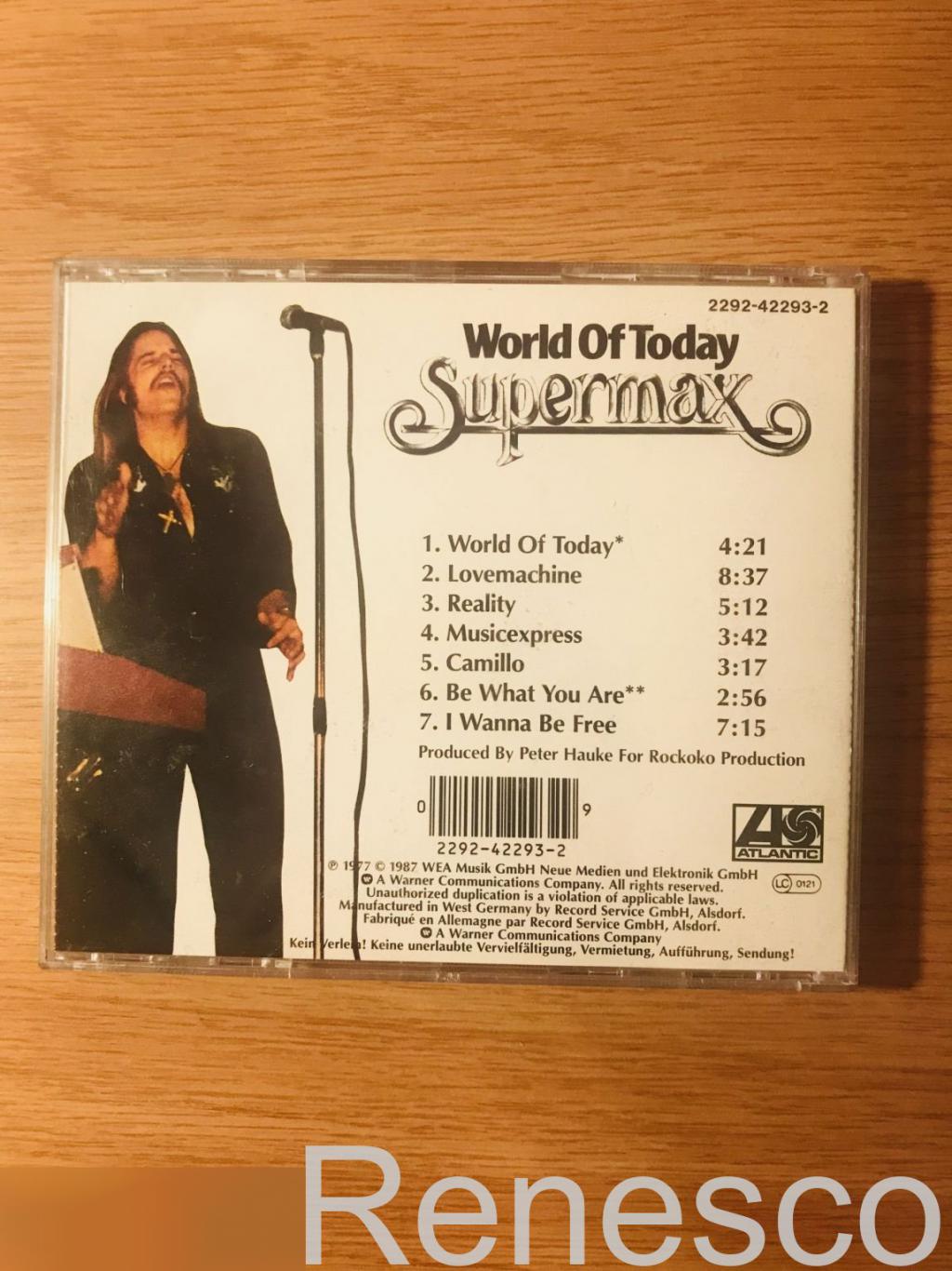 (CD) Supermax ?– World Of Today (Germany) (1987) 1