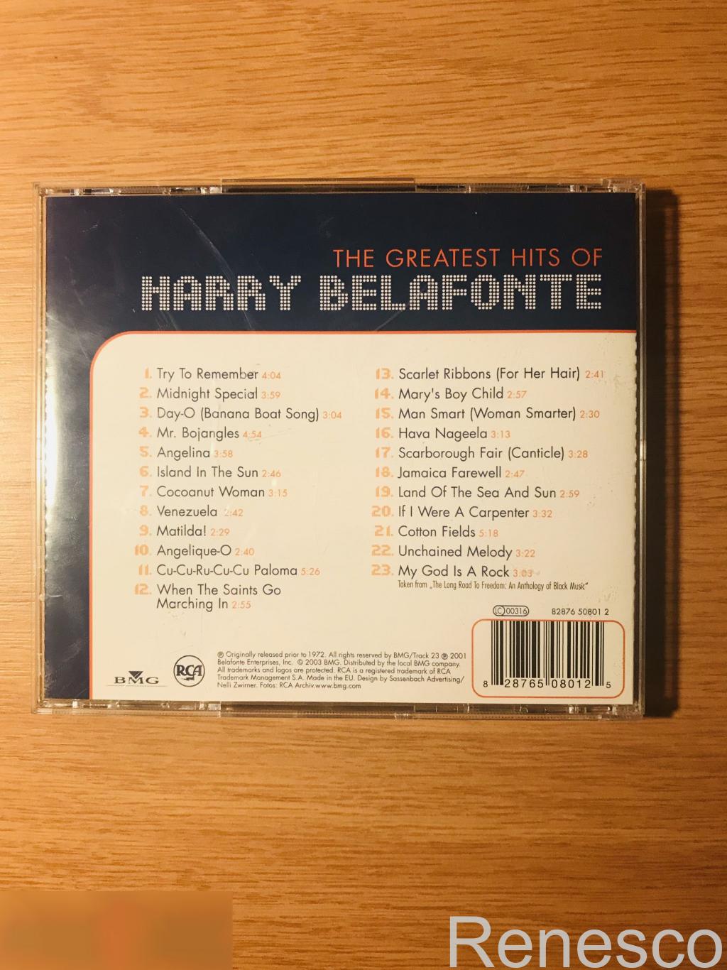 (CD) Harry Belafonte ?– The Greatest Hits Of Harry Belafonte (2003) (Europe) 1