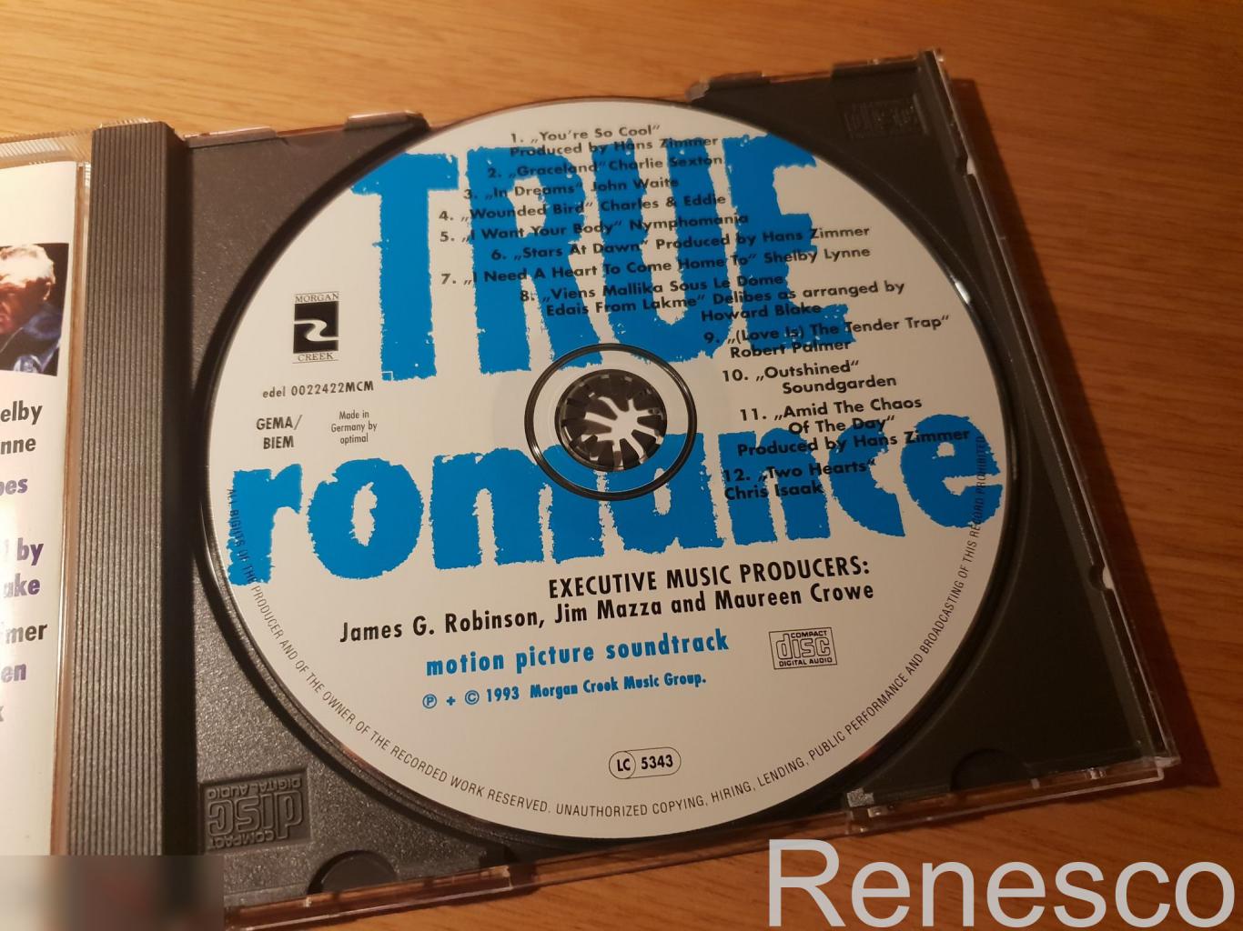 (CD) Various ?– True Romance: Motion Picture Soundtrack (1993) (Germany) 3