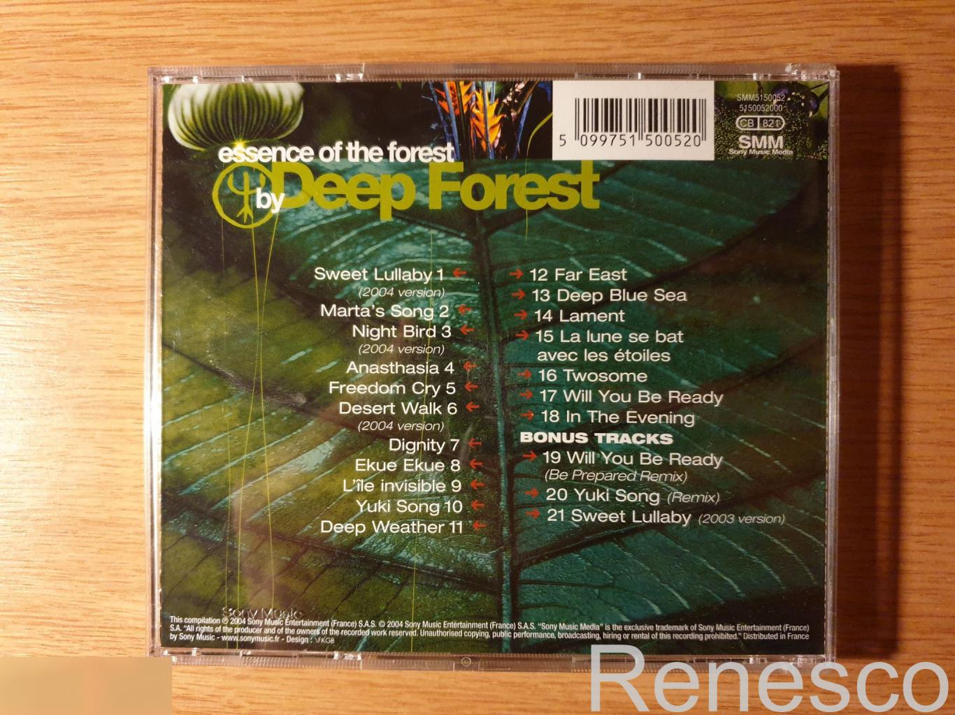 (CD) Deep Forest ?– Essence Of The Forest (2004) (France) 1