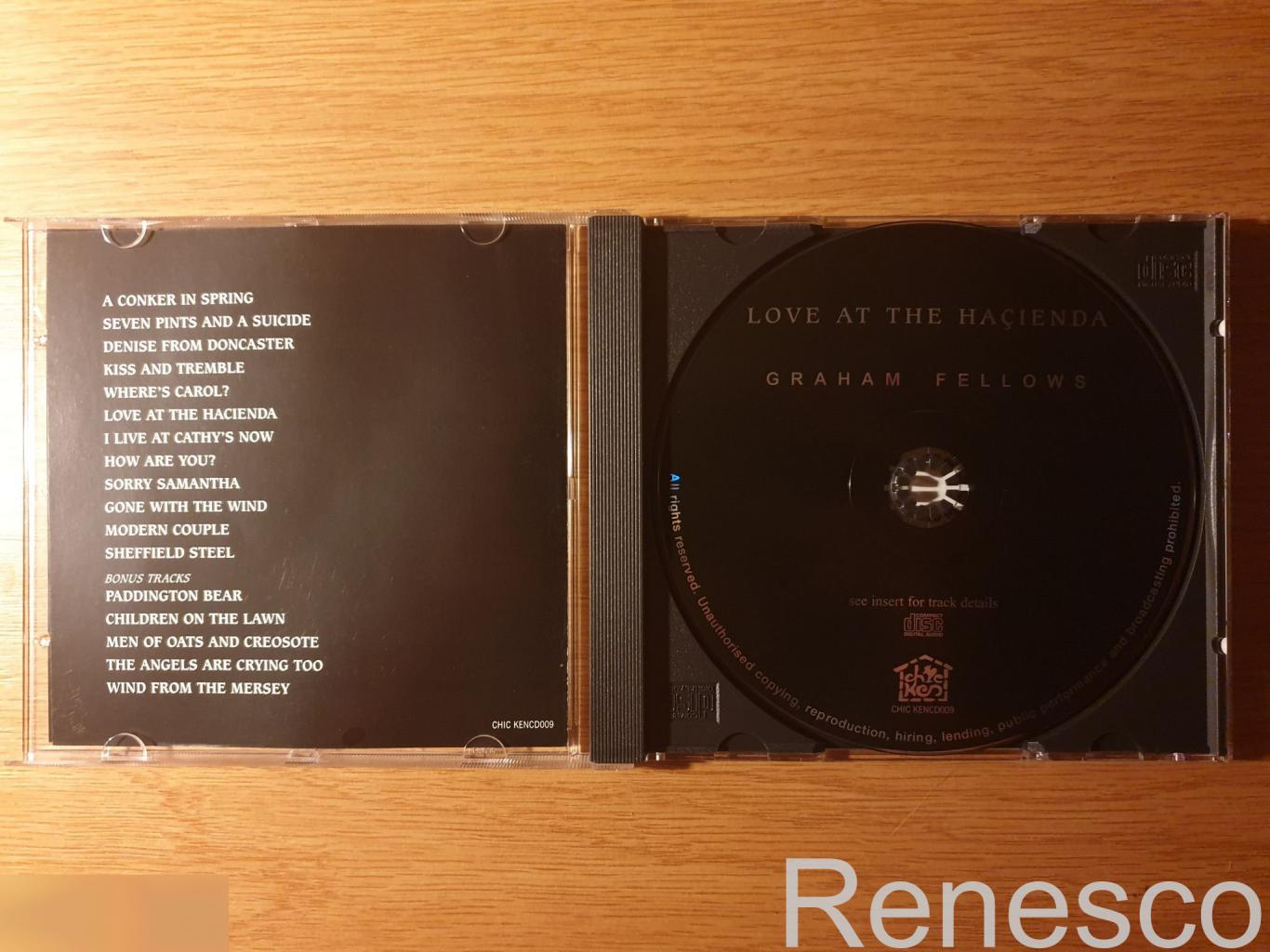 (CD) Graham Fellows ?– Love At The Hacienda (UK) (2004) 2