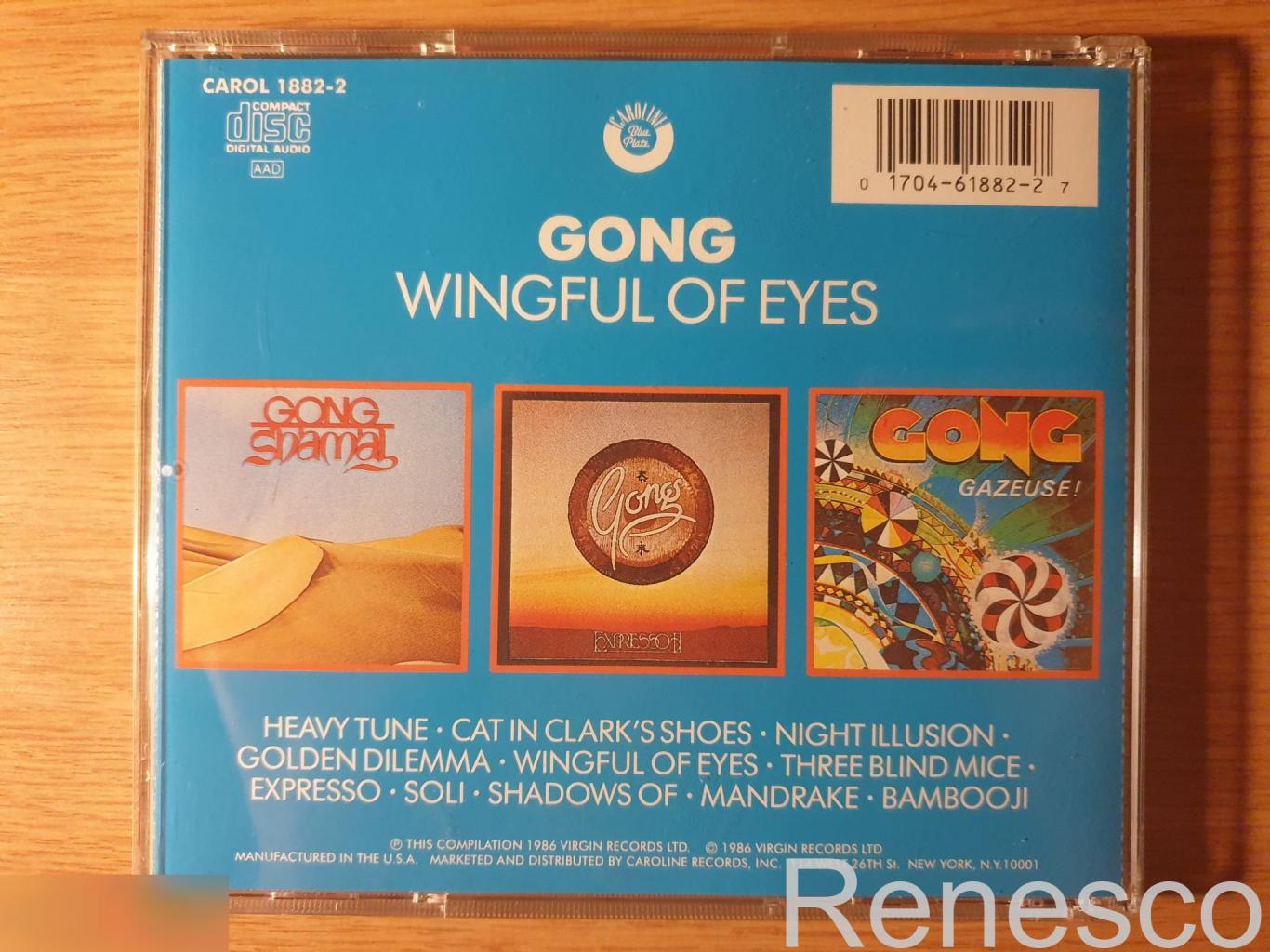 (CD) Gong ?– Wingful Of Eyes (A Retrospective - '75-'78) (USA) (1986) 1