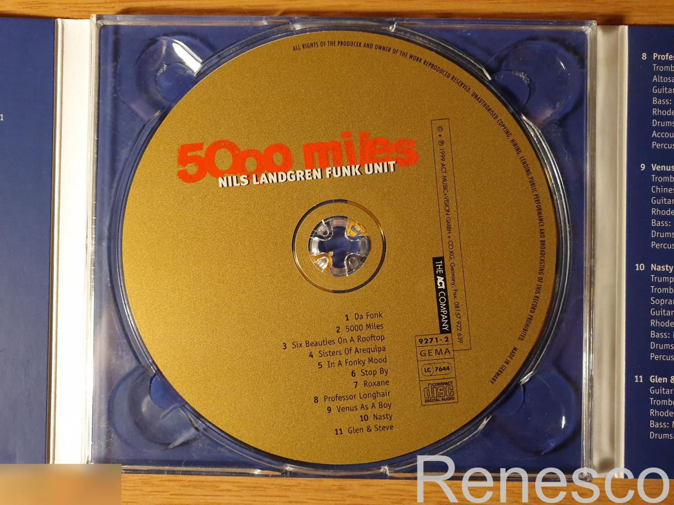 (CD) Nils Landgren Funk Unit ?– 5000 Miles (1999) (Germany) 5