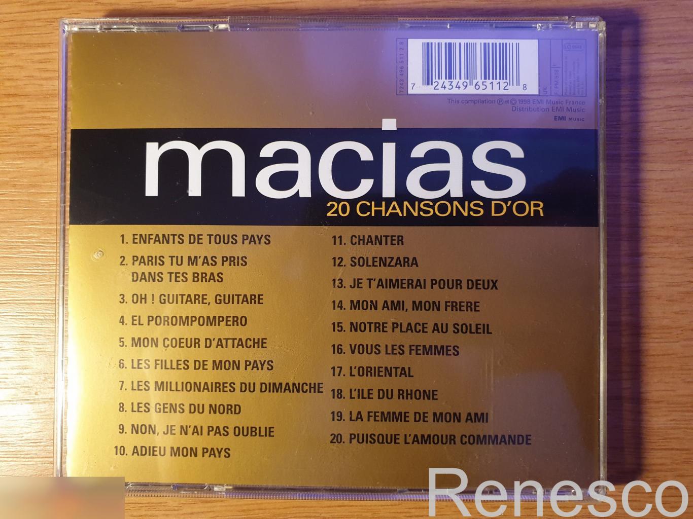 (CD) Enrico Macias ?– 20 Chansons D'Or (France) (1998) 1