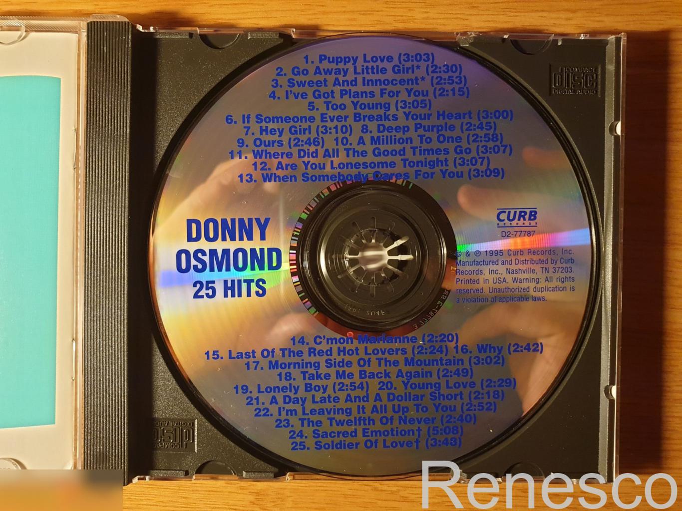 (CD) Donny Osmond ?– 25 Hits (USA) (1995) 4