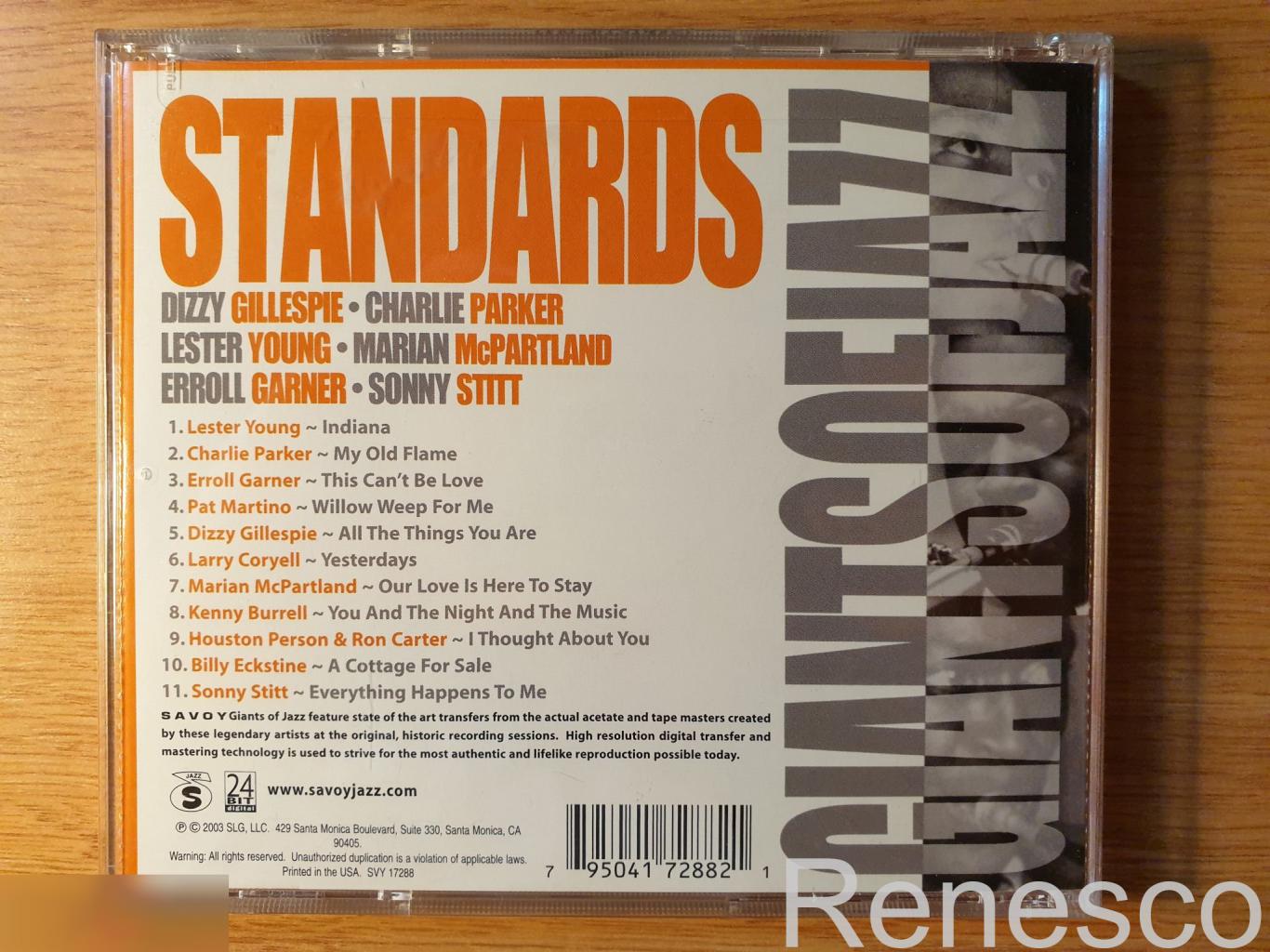 (CD) Various ?– Giants Of Jazz - Standards (USA) (2003) 1