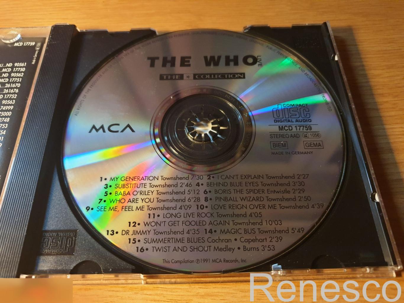 (CD) The Who ?– The Who Live (1991) (Germany) 6