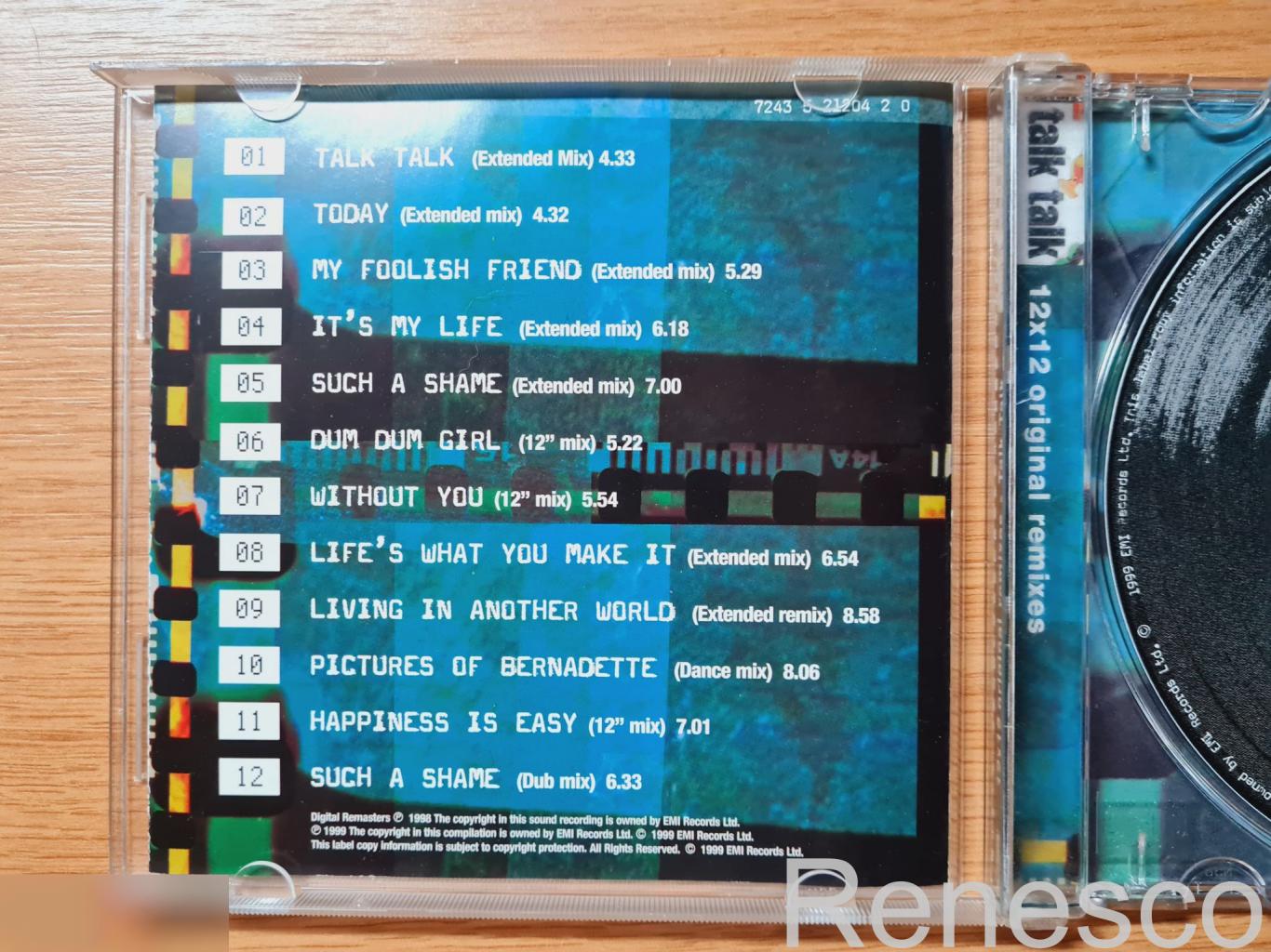 Talk Talk ?– 12x12 Original Remixes (Europe) (1999) 3