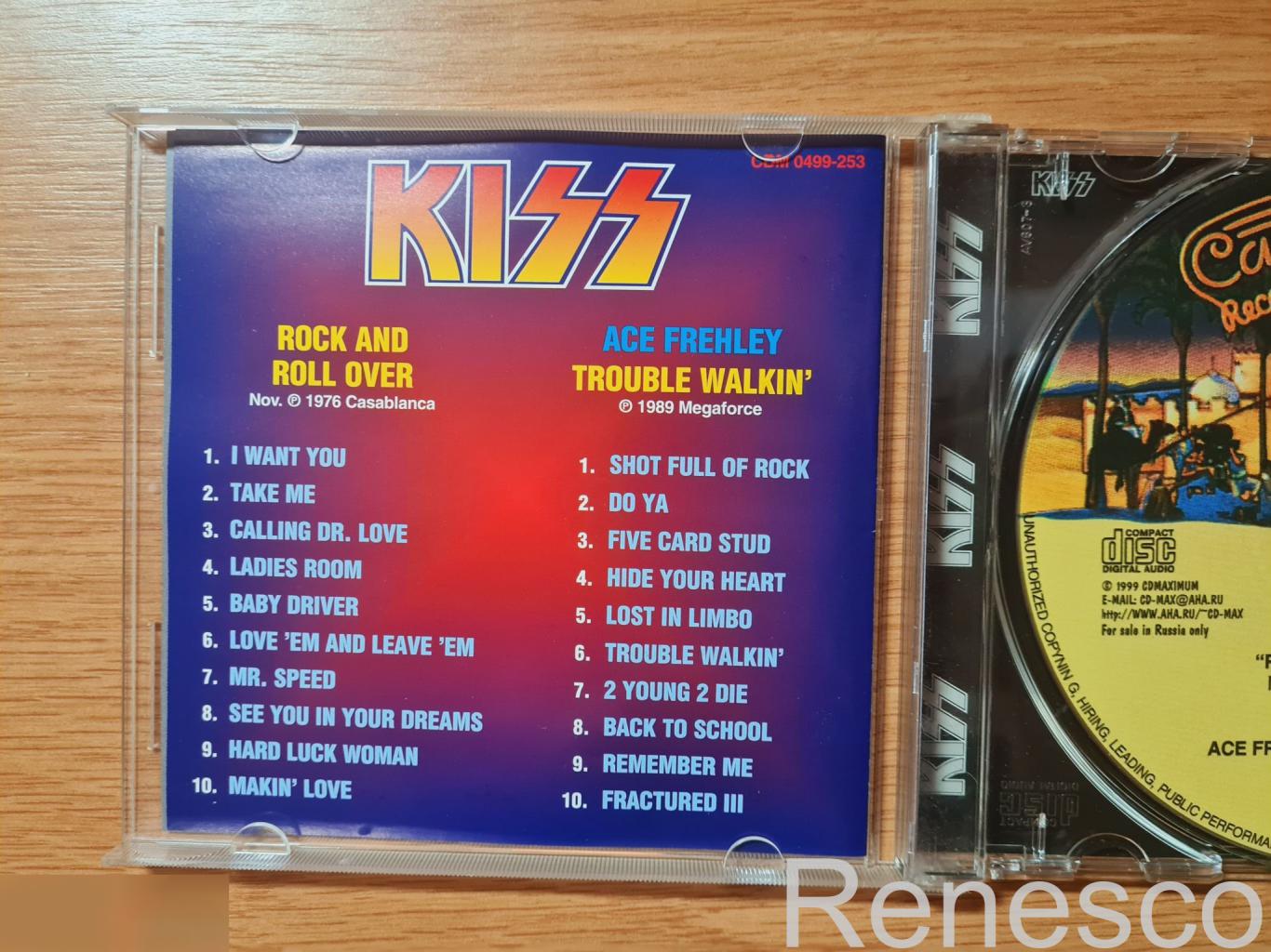 KISS, Ace Frehley ?– Rock And Roll Over / Trouble Walkin (Русская пиратка) 3