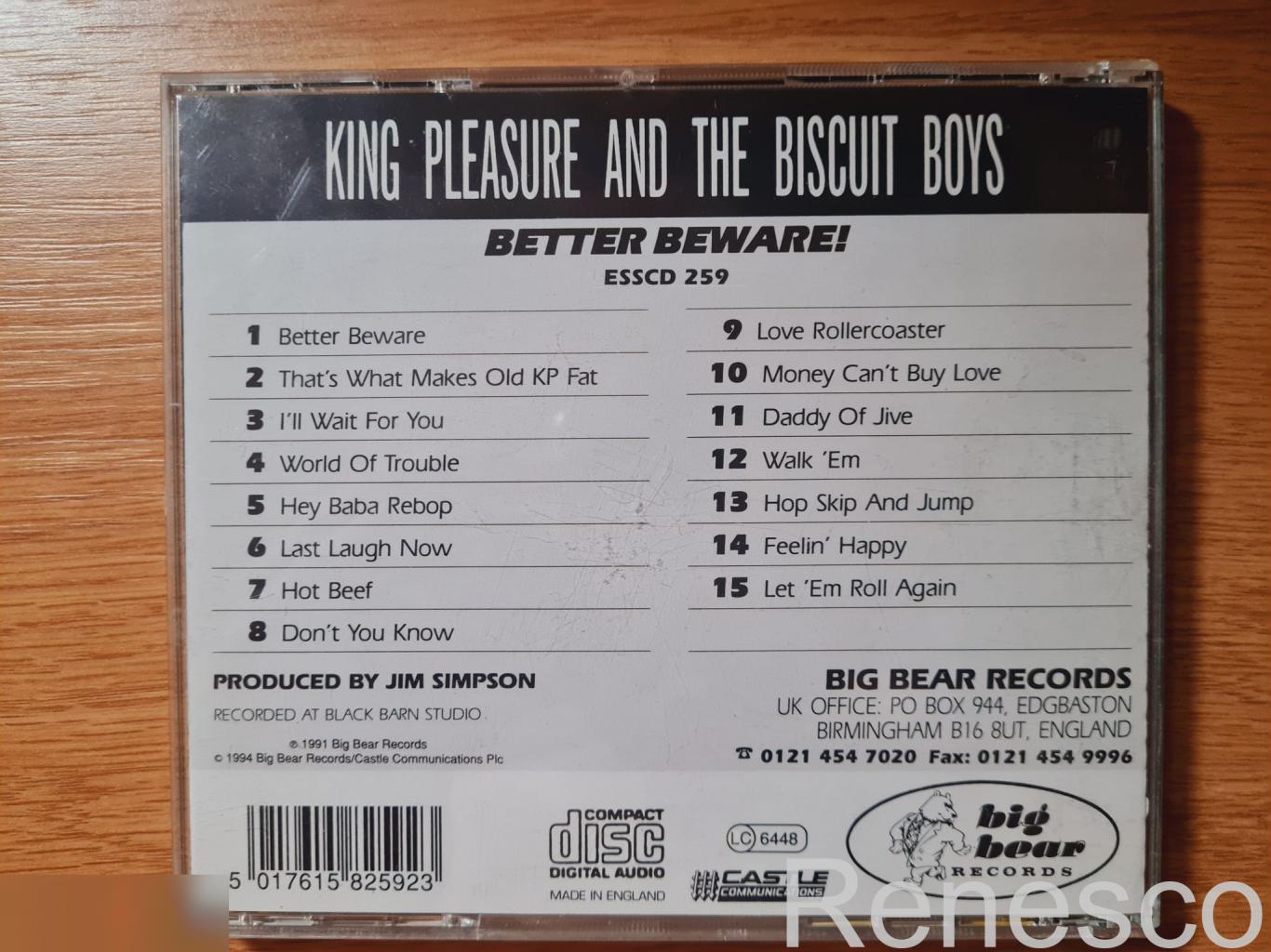 King Pleasure And The Biscuit Boys ?– Better Beware! (UK) (1994) 1