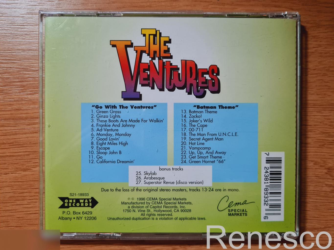 The Ventures – Go With The Ventures / Batman Theme (USA) (1996) 1