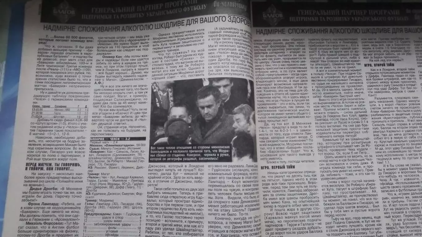 Газета Футбол Украина 2005 Спецвыпуск N 5 ЛЧ 1/4 1