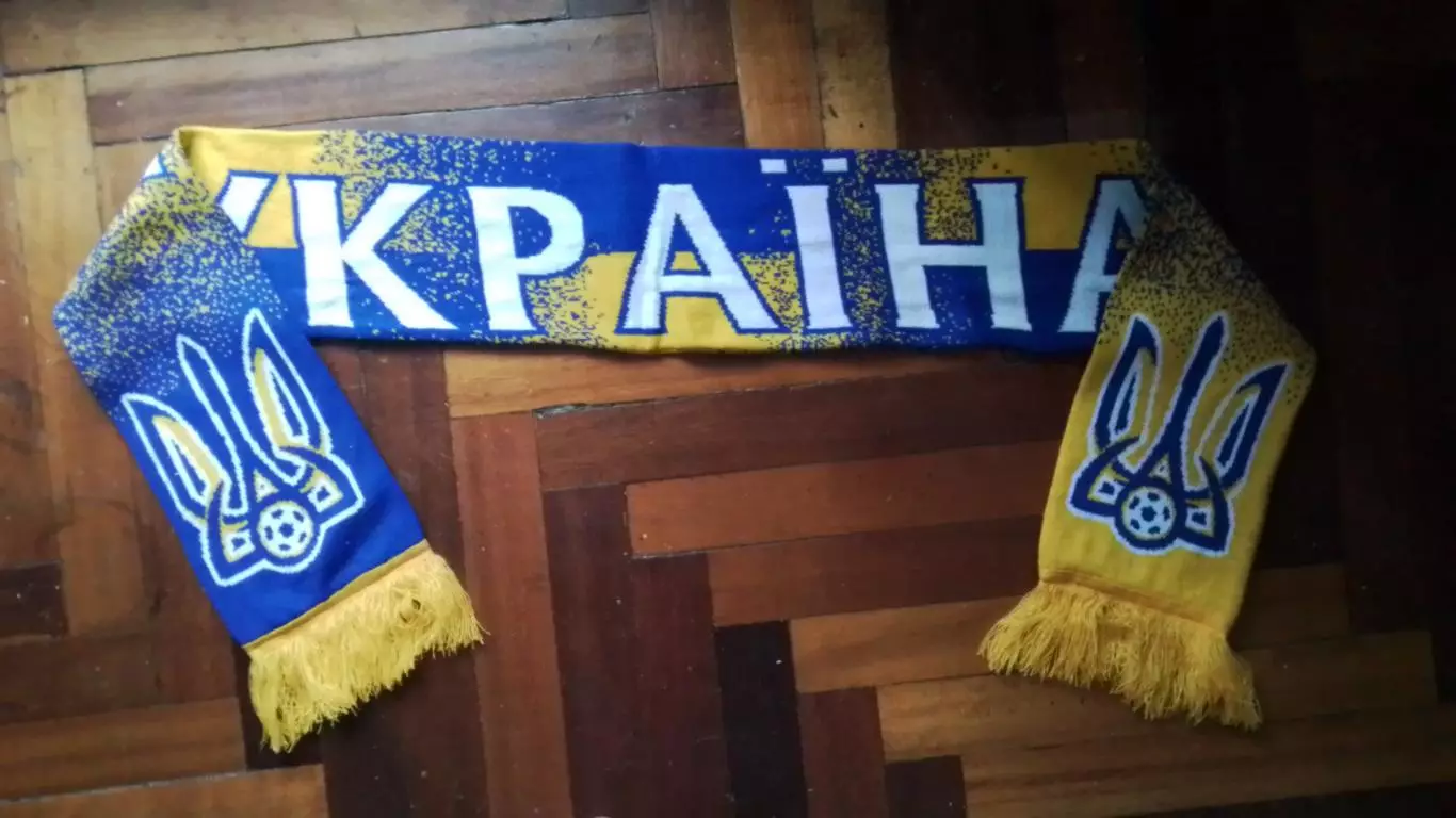 Шарф Украина 3 Снежок / Порошок Крупная клетка