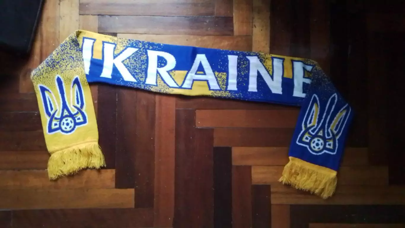 Шарф Украина 3 Снежок / Порошок Крупная клетка 1