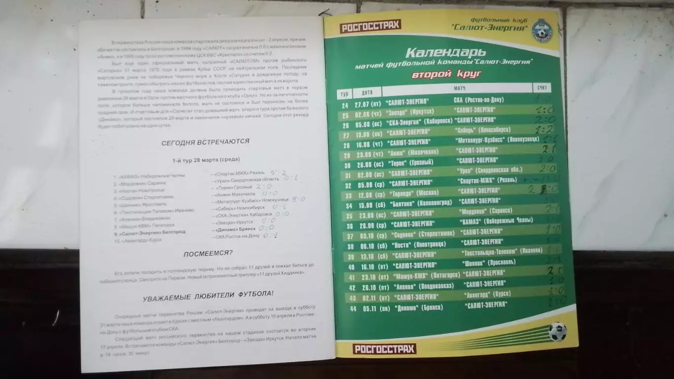 Салют-Энергия - Динамо Брянск + отчёт о финале Кубка Белгород области 2007 2